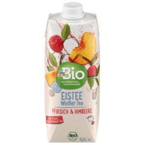 Ledeni bijeli čaj DM BIO breskva malina 500ml slide slika