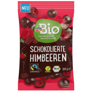 Liofilizirane maline DM BIO čokolada 50g slide slika