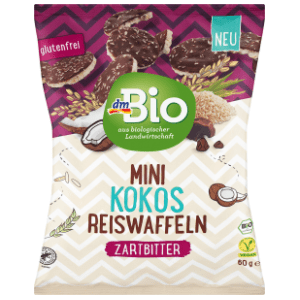 Mini rižine galete DM BIO kokos i čokolada 60g slide slika