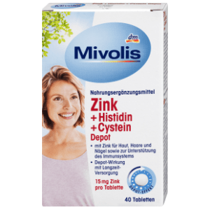 MIVOLIS Cink + Histidin + Cistein tablete 19g 40kom slide slika