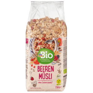 Organski musli DM BIO s bobičastim voćem 750g slide slika