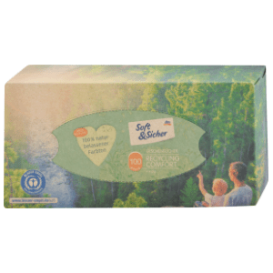 Papirnate maramice SOFT&SICHER reciklirane 4 sloja 100 kom slide slika