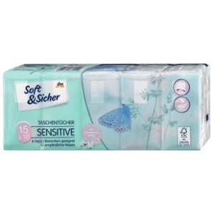 Papirnate maramice SOFT&SICHER sensitive 4 sloja 15 kom slide slika