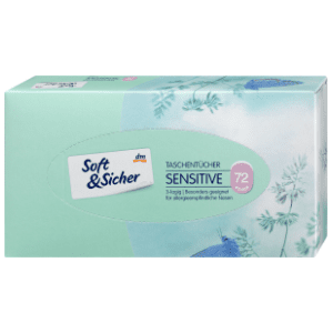 Papirnate maramice SOFT&SICHER sensitive kutija 3 sloja 72 kom slide slika