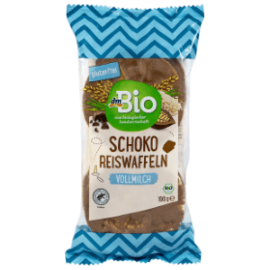 Rižini krekeri DM BIO mliječna čokolada 100g slide slika