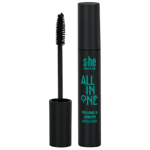 S-HE COLOUR&STYLE All in one volume & length maskara black slide slika