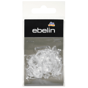 Silikonske gumice za kosu EBELIN široke prozirne 50kom slide slika