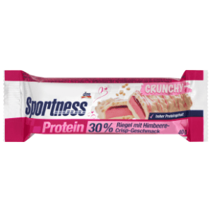 Štanglica SPORTNESS Crunchy energetska bijela čokolada i malina 40g slide slika