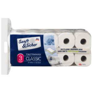 Toaletni papir SANFT&SICHER classic 3 sloja 20 kom slide slika