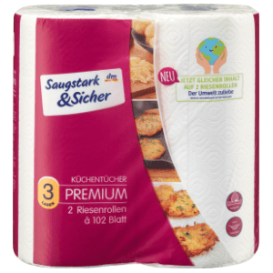 Rola papira SAUGSTARK&SICHER Premium 3 sloja 2 kom slide slika