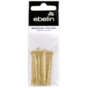 Ukosnice za kosu EBELIN ekstra tanke zlatne 18kom slide slika