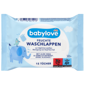 Vlažne maramice BABYLOVE za bebe 15kom slide slika