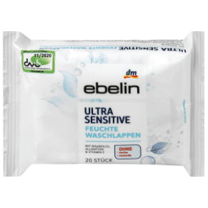Vlažne maramice EBELIN Ultra sensitive za čišćenje kože 20kom slide slika