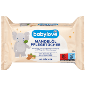 Vlažne maramice BABYLOVE bademovo ulje 80kom slide slika