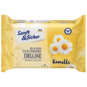 Vlažni toaletni papir SANFT&SICHER deluxe kamilica 50kom slide slika