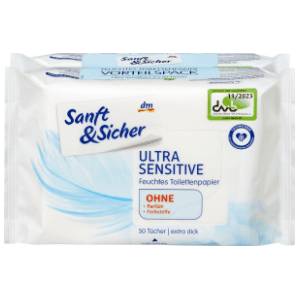 Vlažni toaletni papir SANFT&SICHER ultra sensitive 2x50kom slide slika