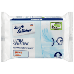Vlažni toaletni papir SANFT&SICHER ultra sensitive 50kom slide slika