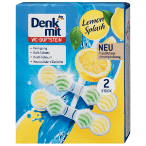WC kamen DENKMIT lemon splash 2x48g slide slika