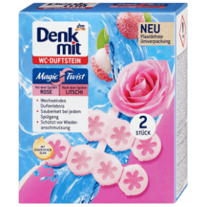 WC kamen DENKMIT magic twist ruža i liči 2x48g slide slika