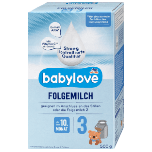 Zamjensko mlijeko BABYLOVE 3 prijelazna formula 10m+ 500g slide slika