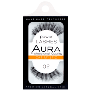 AURA Power lashes umjetne trepavice 02 cat mystic 1kom slide slika