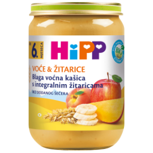 HIPP kašica žitarice kruška jabuka 190g slide slika