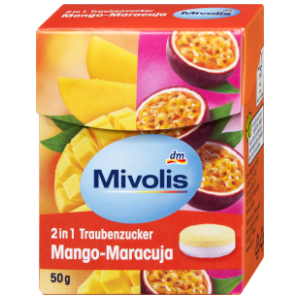 Komprimati MIVOLLIS grožđani šećer mango i marakuja 50g slide slika
