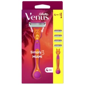 Brijač VENUS Simply 3 Miami vibes 1kom + 4 patrone slide slika