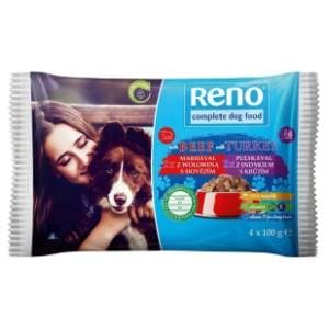 RENO hrana za pse goveđe i pureće meso 4x100g slide slika
