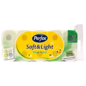 Toaletni papir PERFEX soft & light aloe vera 3 sloja 10 kom slide slika