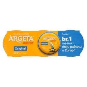 ARGETA Junior Original kokošja pašteta 3x95g slide slika