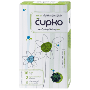 ČUPKO Sensitive set za depilaciju tijela za osjetljivu kožu 16kom slide slika