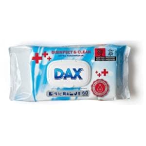 DAX vlažne dezinfekcijske maramice za kuću 60kom slide slika