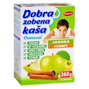 DOBRA zobena kaša jabuka i cimet 260g slide slika