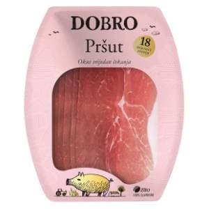 DOBRO Pršut premium narezak 90g slide slika