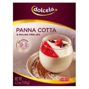 DOLCELA Panna cotta & malina preljev 120g slide slika