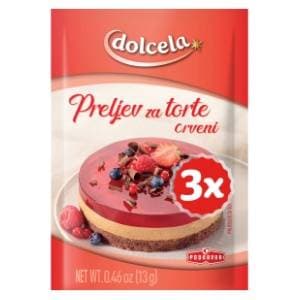 DOLCELA preljev za torte crveni 3x13g slide slika