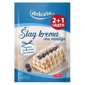 DOLCELA šlag krema okus vanilija 3x45g 2+1 gratis slide slika