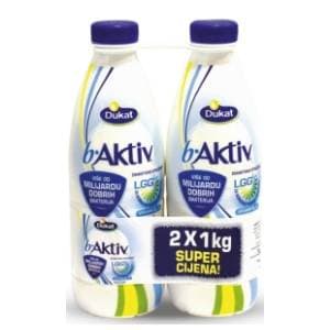 DUKAT B aktiv jogurt 2,4%mm 2x1kg slide slika