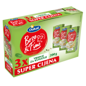 DUKAT Brzo & fino vrhnje za kuhanje 20%mm 3x200g slide slika