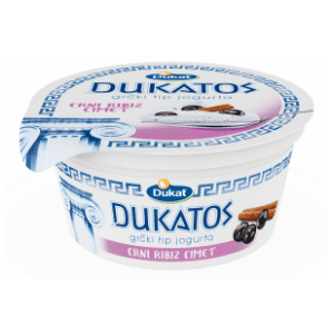 DUKATOS grčki tip jogurta crni ribiz cimet 150g slide slika