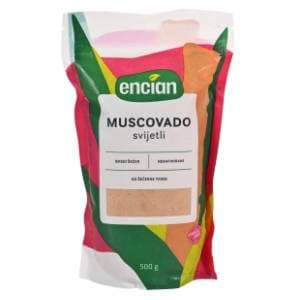 ENCIAN Muscovado svijetli smeđi šećer 500g slide slika