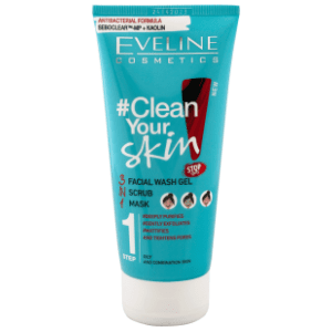EVELINE Clean 3in1 gel + piling + maska za lice 200ml slide slika