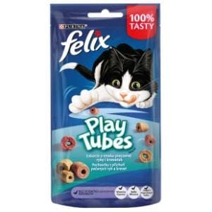 FELIX Play Tubes poslastica za mačke pečena riba i kozice 50g slide slika