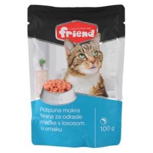 FRIEND hrana za odrasle mačke s lososom u umaku 100g slide slika