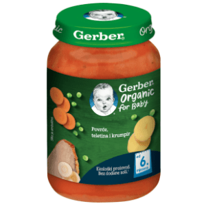 GERBER kašica povrće teletina i krumpir 190g slide slika