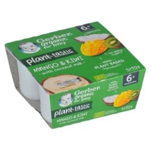 GERBER Organic desert mango, kivi i kokosovo mlijeko 4x90g slide slika