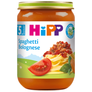 HIPP kašica spaghetti bolognese 190g slide slika