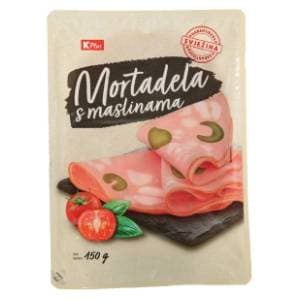 K PLUS  Mortadela s maslinama narezana 150g slide slika