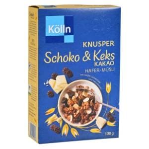 KOLLN musli s bijelom čokoladom i keksi s kakaom 500g slide slika